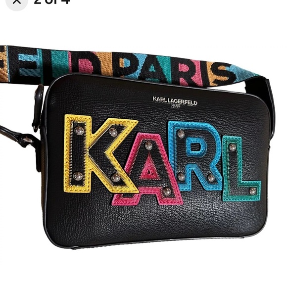 🩷💚NWT- KARL LAGERFELD PARIS MAYBELLE CROSSBODY BAG🩷💚 - Picture 1 of 12